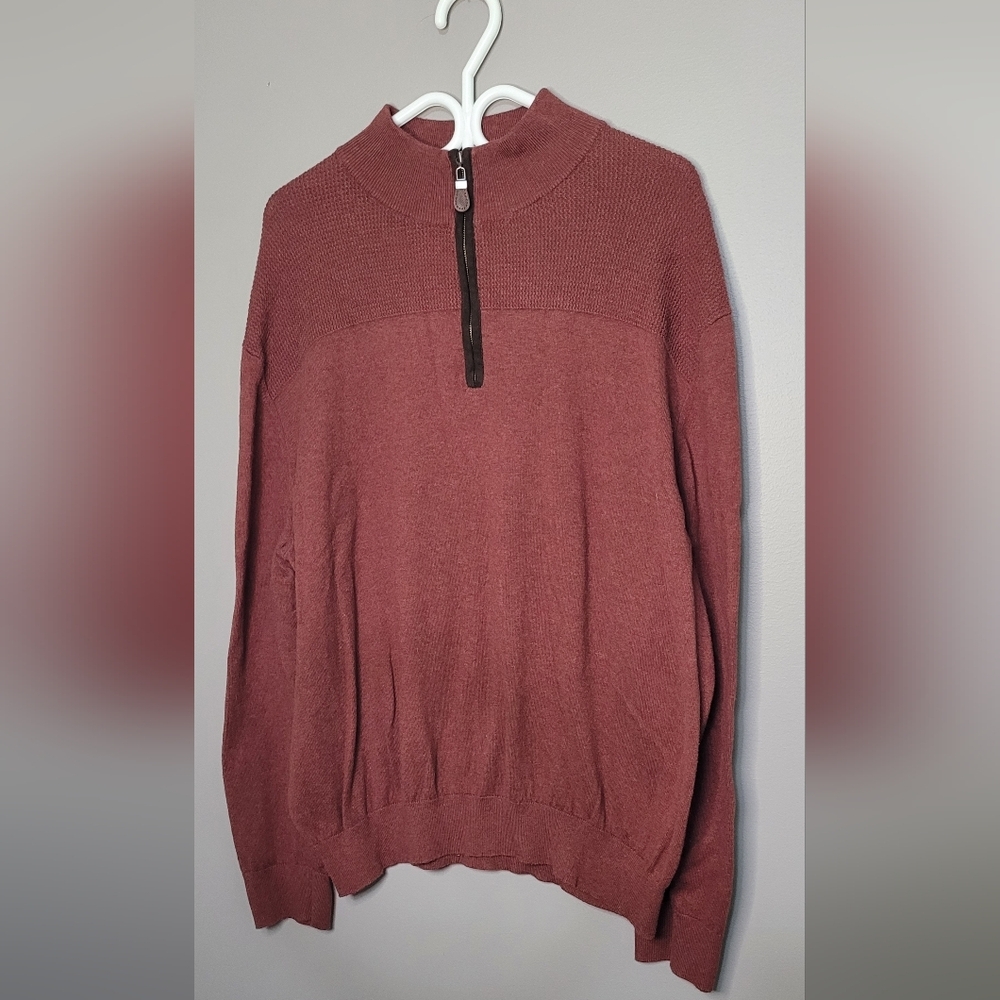 Viyella Men's Half-Zip Sweater Cotton Cashmere Blend XXL